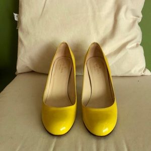 Kate Spade Karolina Yellow Patent Leather Pumps
